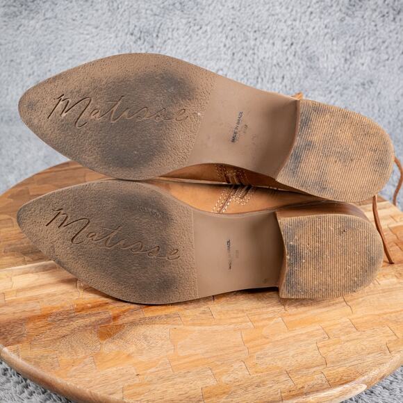 Free People x Matisse Voyage Western Boot - Tan - Sz 8.5 Inner Zip - Picture 7 of 7